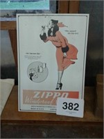 Zippo lighter tin sign