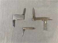 3 Pocket Knives, Germany, USA & England
