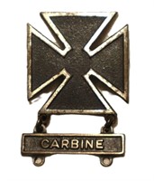 Sterling Silver Carbine marksman badge