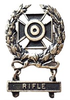 sterling silver WWII Expert Rifle badge
