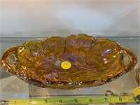 MODERN CARNIVAL GLASS DISH