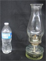 GLASS YUKON JACK OIL LAMP W/SHADE