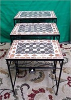 3 NESTING MOSAIC END TABLES