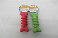 (2) JW Pet SILLYSOUNDS, Spiral Bone Squeaky Toy
