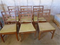 VINTAGE DINING ROOM CHAIRS (ONE IS CAPTAINS CHAIR)
