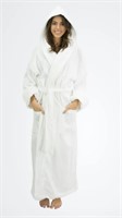 New Terry Women's Loops Hooded Bathrobe, Small/Med