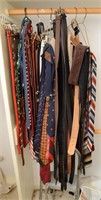 LARGE LOT OF BELTS, TIES