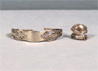 Sterling Silver Flatware Bracelet + Ring