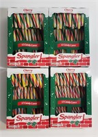 *4BOXES*SPANGLER 12 CANDY CANES CHERRY