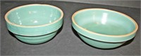 (2) U.S.A. 8" & 7" Pottery Bowls