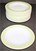 (11) Pyrex U.S.A. Plates 6 3/4" D, (2) w/ Minor