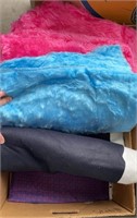 Banana Box of Assorted Fabric. Unknown fibres or
