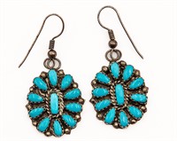 Navajo Sleeping Beauty Turquoise Earrings