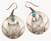 Navajo Turquoise Dangle Earrings