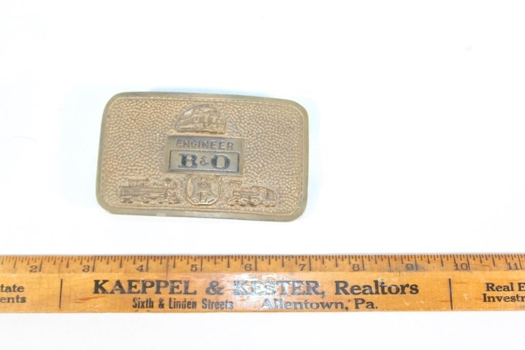 Heavy Cast Copper? B&O Railroad Belt Buckle