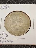 2.1951 Franklin half dollar