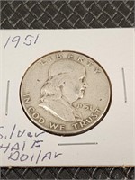 1951 Franklin half dollar