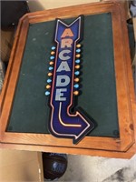 Wood Painted Arcade Sign-Saturday Only Pickup