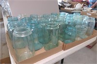 2 Flats of Blue Ball & Mason Canning Jars