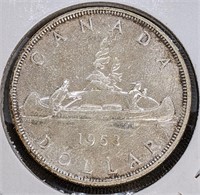1953 Canadian Silver $1 Dollar Coin (NSF)
