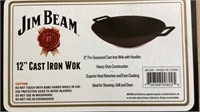 C2) New, unopened 12” Cast Iron Wok