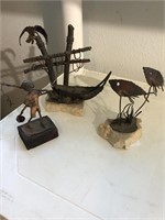 3 small metal figurine - mid-century