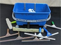 Window Washing Tools & Rolling Tub