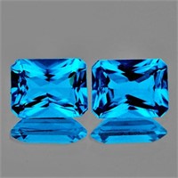 Natural Swiss Blue Topaz Pair [Flawless-VVS]