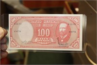 Uncirculated 1961 100 Cien Pesos Banknote