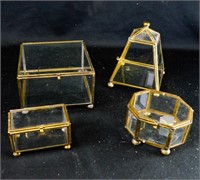 BRASS & GLASS DISPLAY BOXES