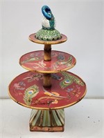 Tiered Peacock Snack Tray