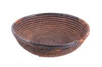 Seminole Indian Pine Needle Hand Woven Basket