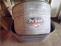 NESCO & OTHER GALVANIZED TUBS