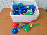 Box of Assorted Puppet on a Stick Toys