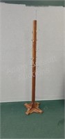 Solid wood custom built 68 inch coat tree, good