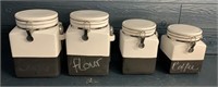 (4) Kitchen Canisters