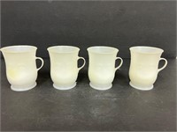 4 Vintage Plastic Kool-Aid Man Frosted White Cups
