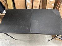 Black folding table