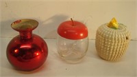 Vintage Japanese, Apple and Mercury Glass