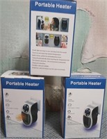11 - LOT OF 3 PORTABLE SPACE HEATERS (T97)