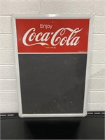 1991 Coca-Cola Magnetic Chalkboard Sign