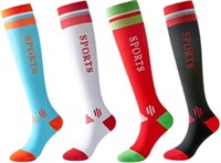 4-Pair Colorful Striped Prints socks
