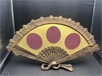 Victorian Brass Fan Shaped Photo Frame