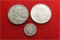 Lot of 3 90% Silver Coins