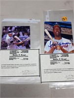 HANK AARON & HARMIN KILABRU SIGNED PHOTOS COAs