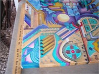 Funky Aztec Canvas Painting