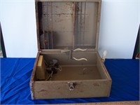 Old Metal Craftsman Standing Tool Box