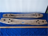 OLD OLD OLD Old Wooden Sled Parts / GREAT Decor