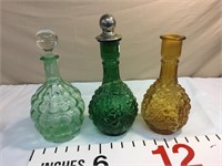 Pressed glass decanters