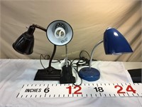Desk lamps - vintage to modern. Electric untested